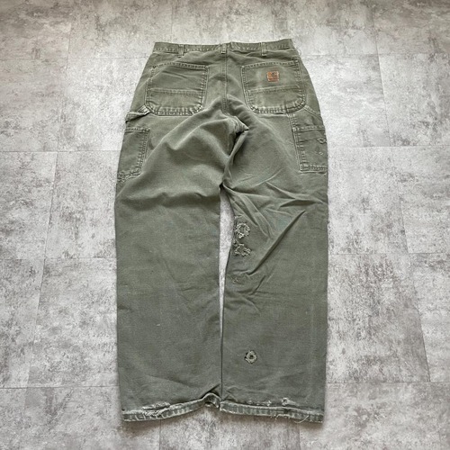 モスグリーン ダブルニー Carhartt B136 MOS 33×32 詳細写真3