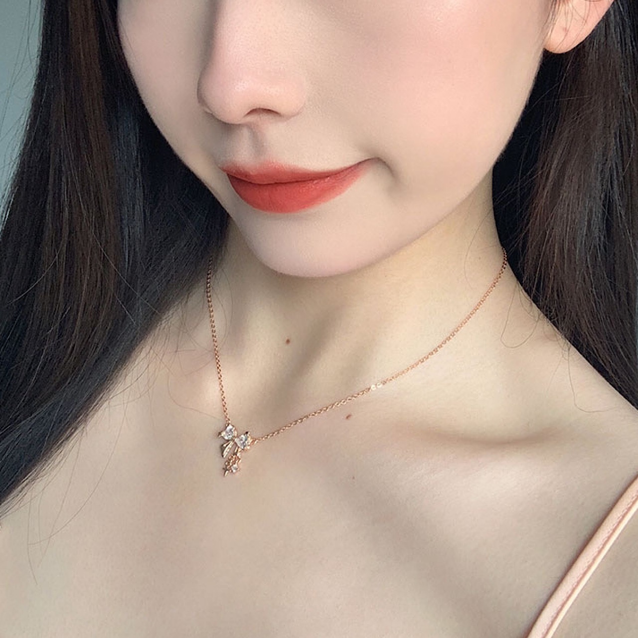 おしゃれ リボン 結び目 キラキラ ネックレス[103] - 9