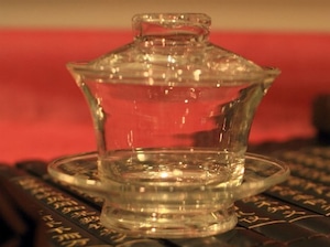 【蓋碗(ガラス)】:ピッチャーとして使ってもよい耐熱ガラス蓋碗