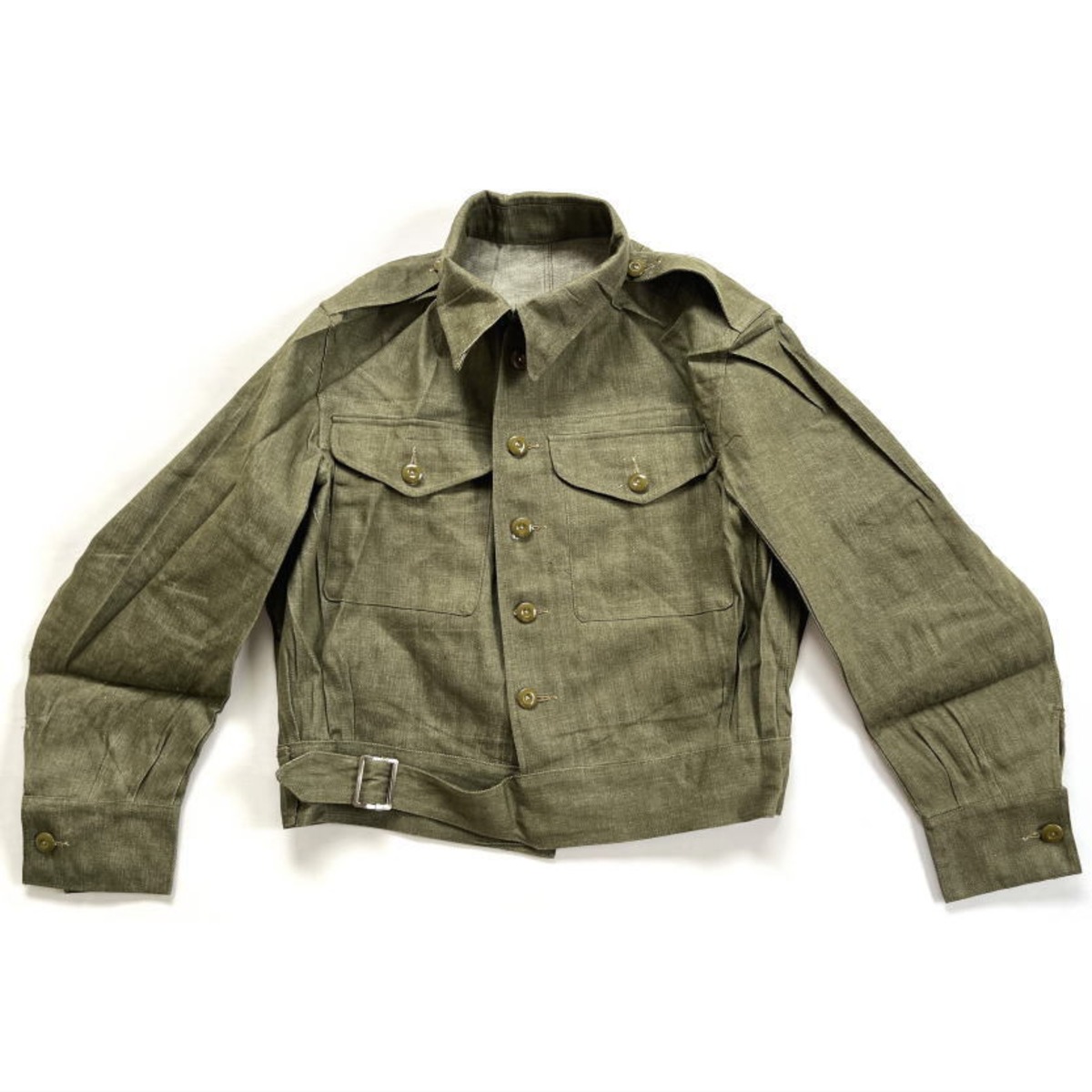 イギリス軍 グリーンデニム ジャケット 6 British Army OVERALLS DENIM 