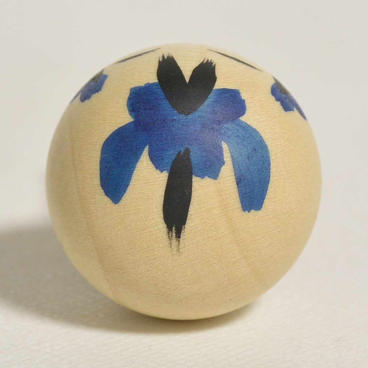 青の小寸こけし（ミニこけし） 約1.5寸 約4.5cm 鈴木明 工人（作並系