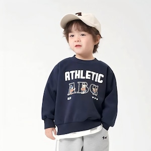 【春作】英字柄＆熊スウェット