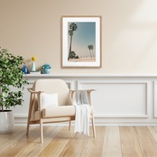 カリフォルニア・ビーチ・メモリーズ｜西海岸の空と砂浜を切り取ったフォトアートポスター｜ヴィンテージ質感が魅力の一枚｜A4ポスター