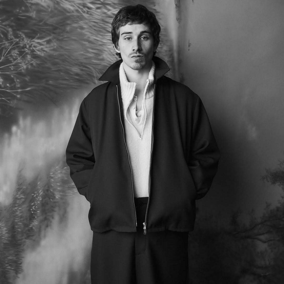 ATON BACK SATIN HARRINGTON JACKET BLACK JKAGGW0806 | BEST