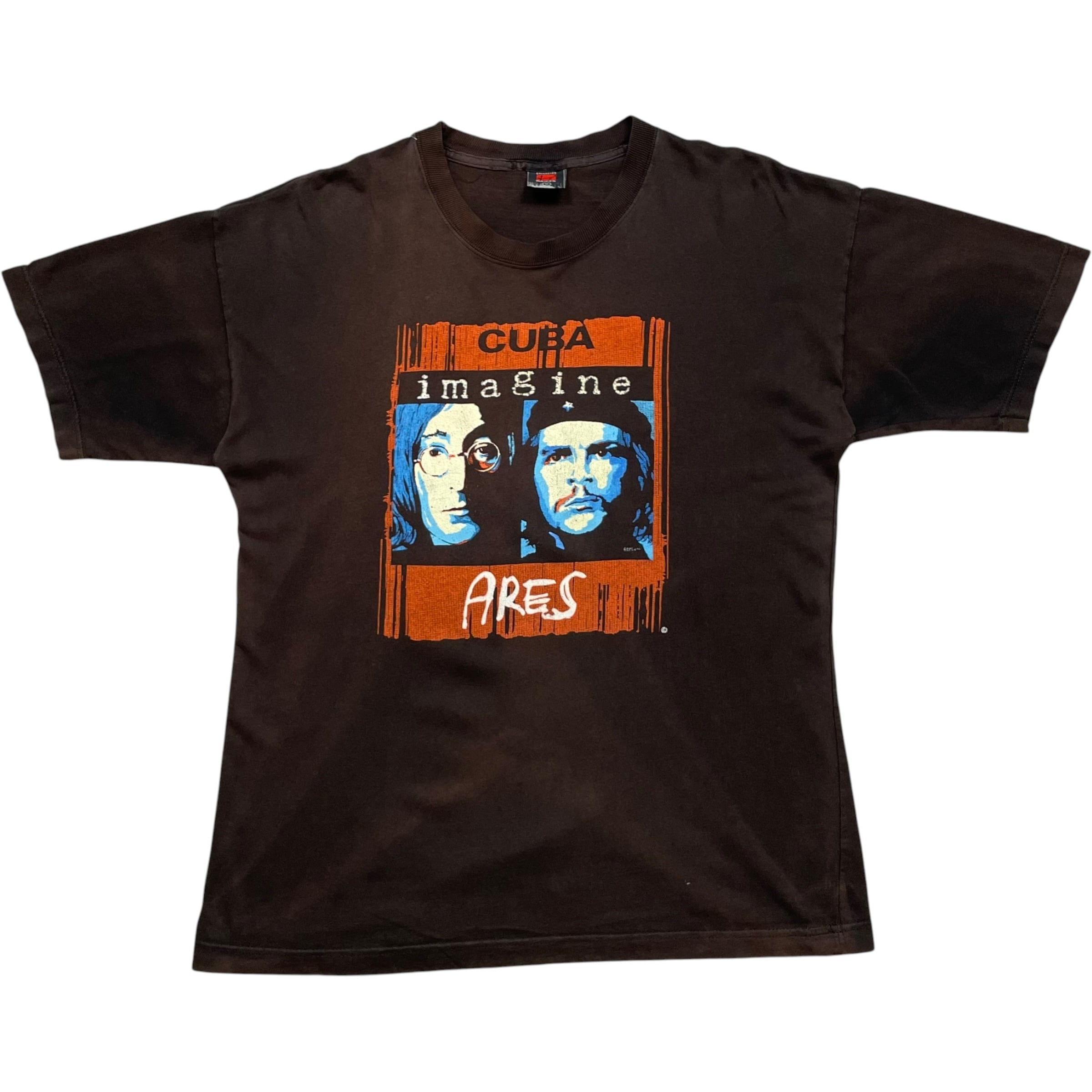 《M》COLECCIÓN RAÍCES コレクシオン・ライセス Tシャツ フロントプリント ジョンレノン チェゲバラ ブラウン no.10507