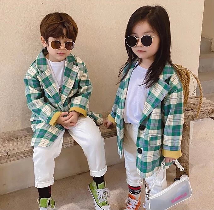 キッズサイズ】グリーンチェックジャケット | jbgcompany