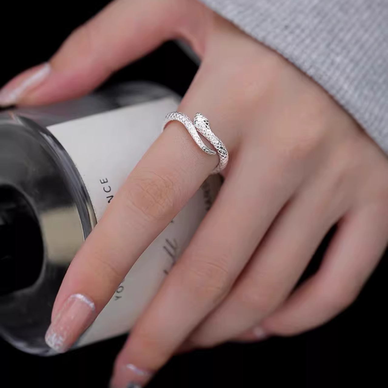 スネークモチーフ アニマル リング 00239・画像2