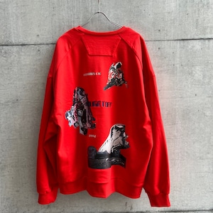 JUUN J  Graphic Loose Fit Sweat-Shirt  RED