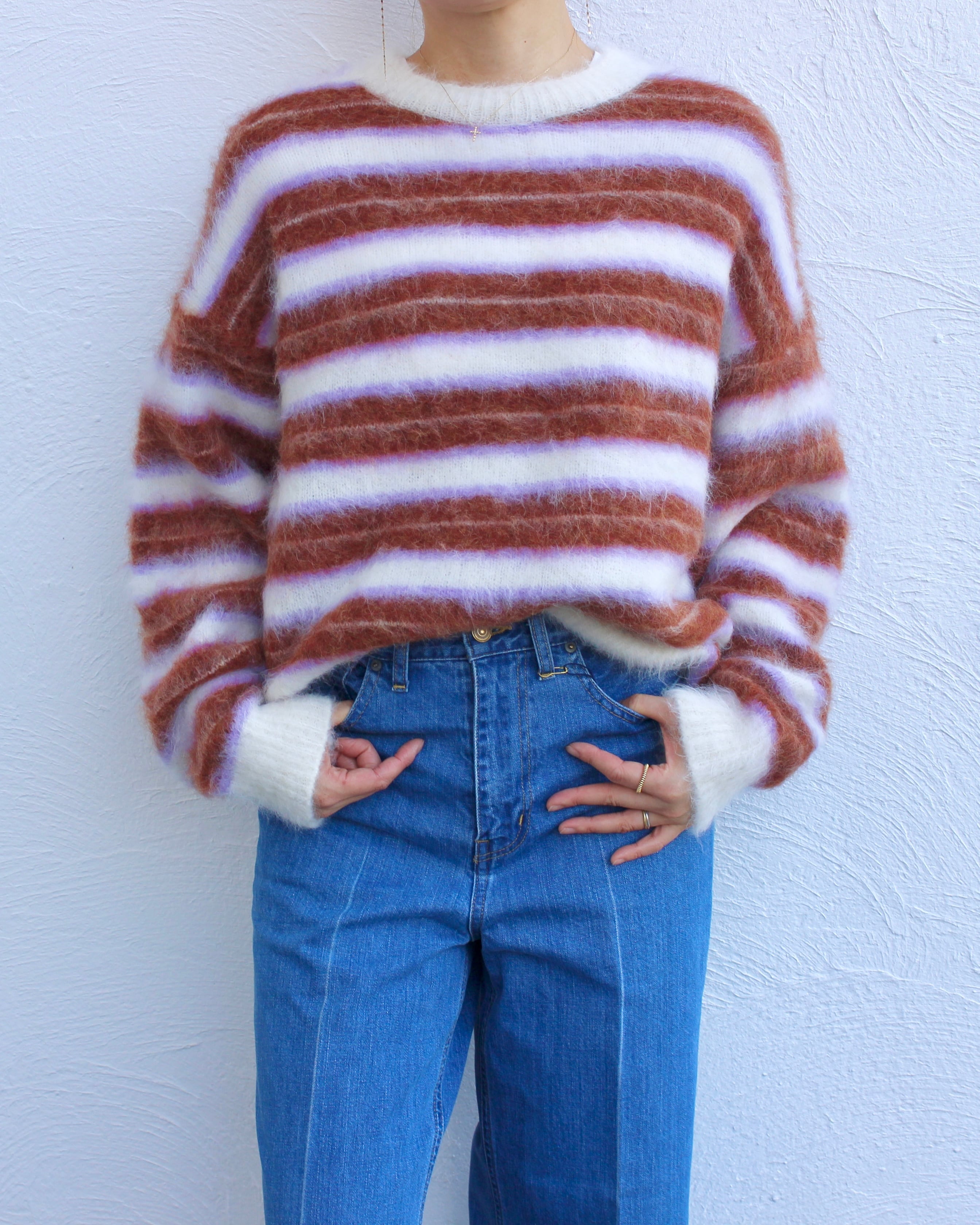 SAYAKA DAVIS/fussy striped sweater