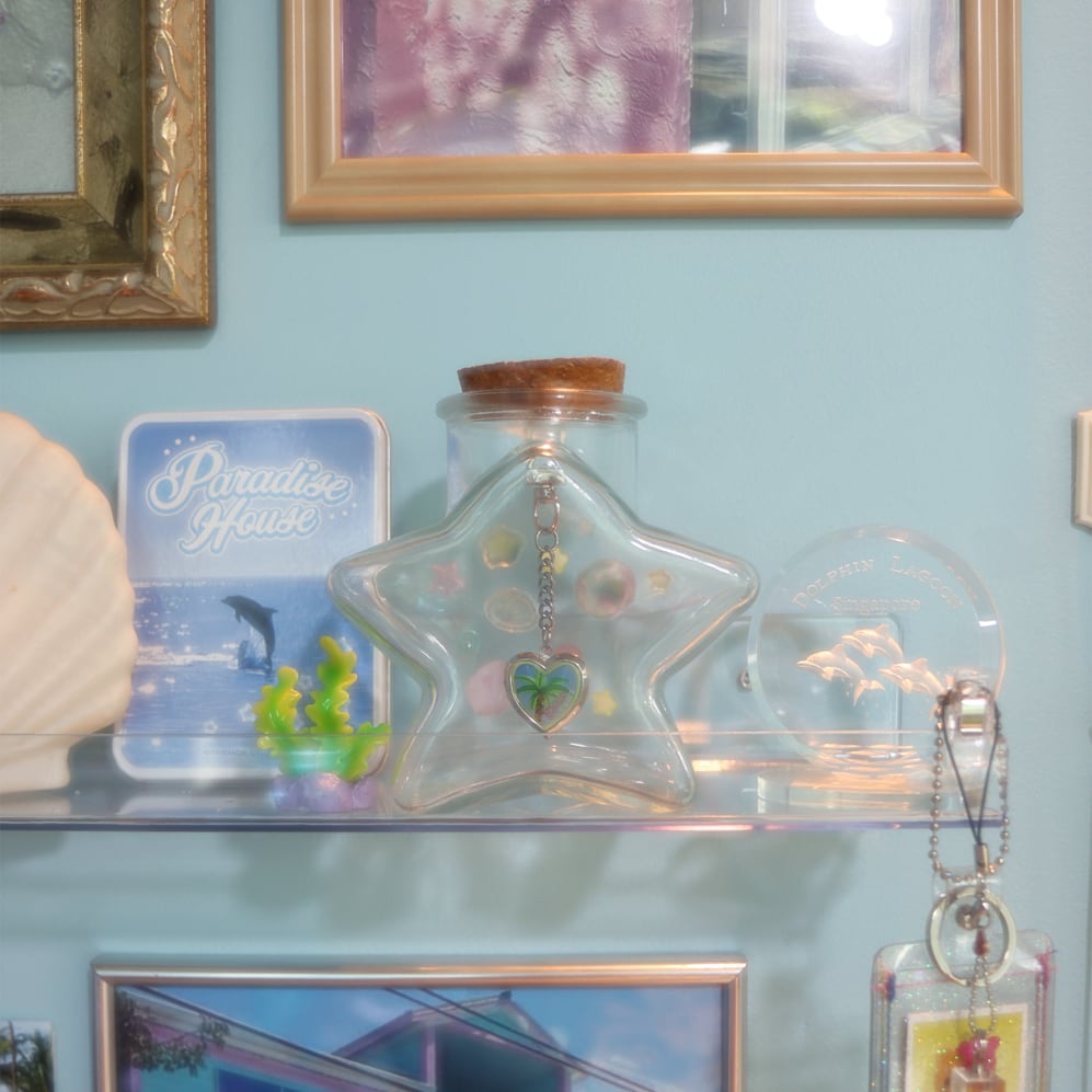 Palm Tree」ハート ロケット キーホルダー | THENCE