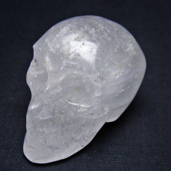 水晶 ドクロ スカル 置物 一点物 145-1793