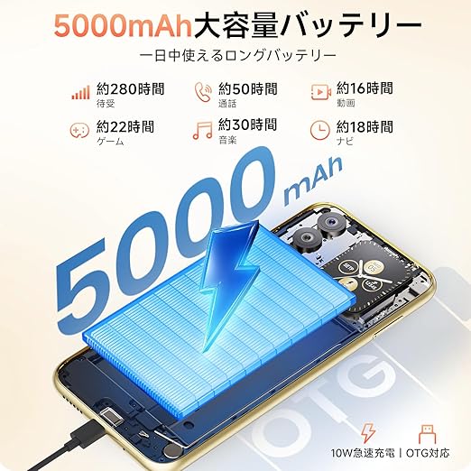 FOSSiBOT S7 SIMフリー スマホ 本体 16GB RAM+128GB ROM 最大1TB拡張