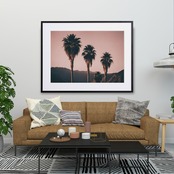 Palm Tree｜ヴィンテージ感漂うパームツリーポスター｜大人の西海岸スタイルを演出する白黒アート｜A3ポスター