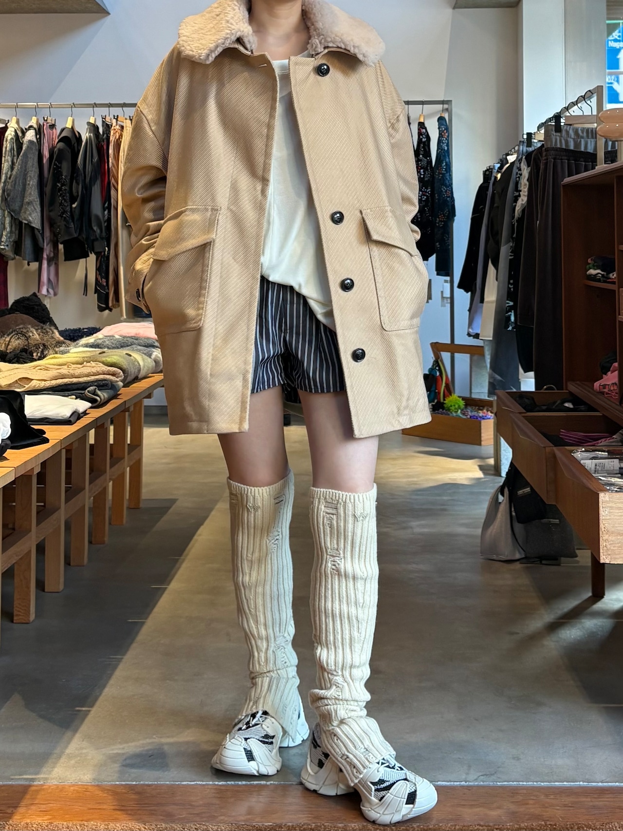【25AW】OPEN YY オープン ワイワイ / CUT OUT LEG WARMERS / レッグウォーマー - 4