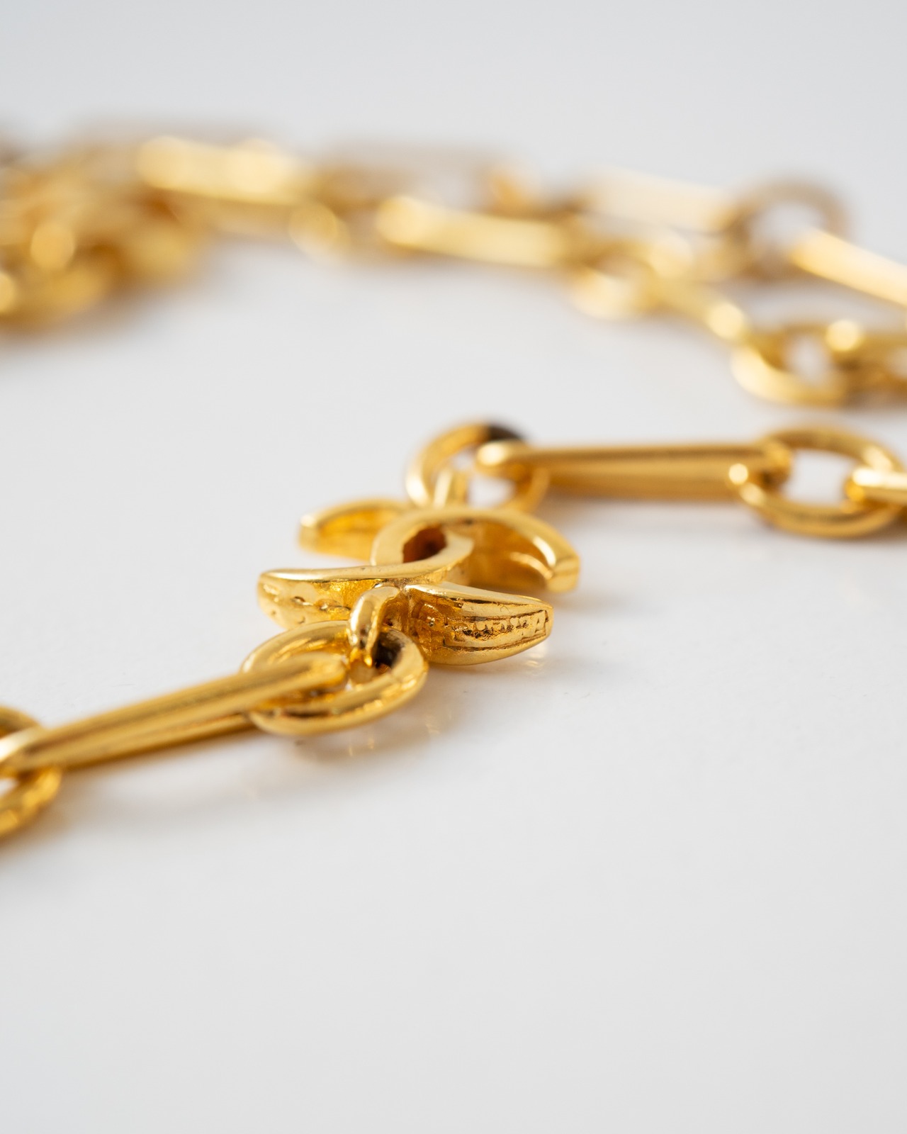 〈CHANEL〉CC Mark Long Necklace 1980s