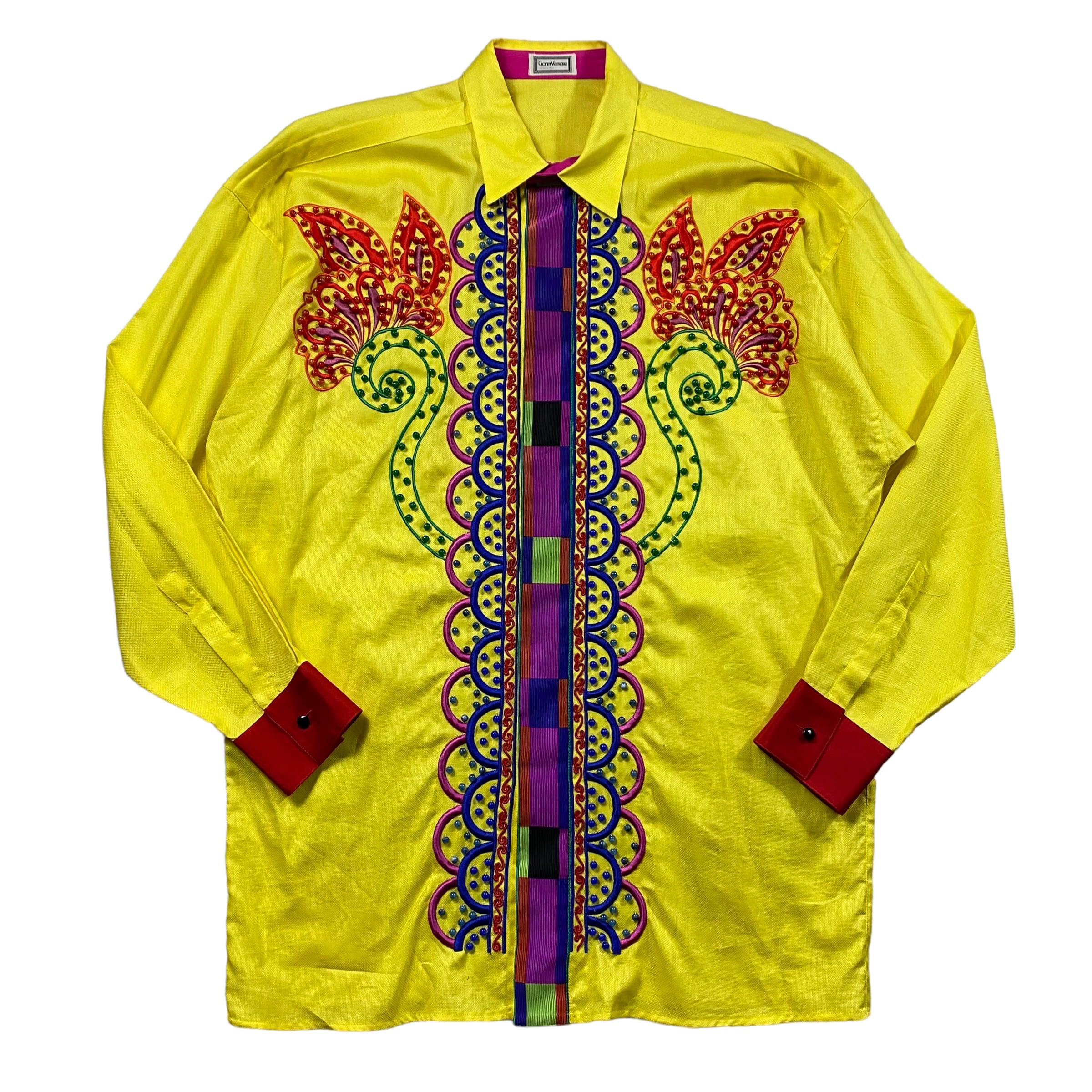 GIANNI VERSACE silk switching decorative shirt | NOIR ONLINE
