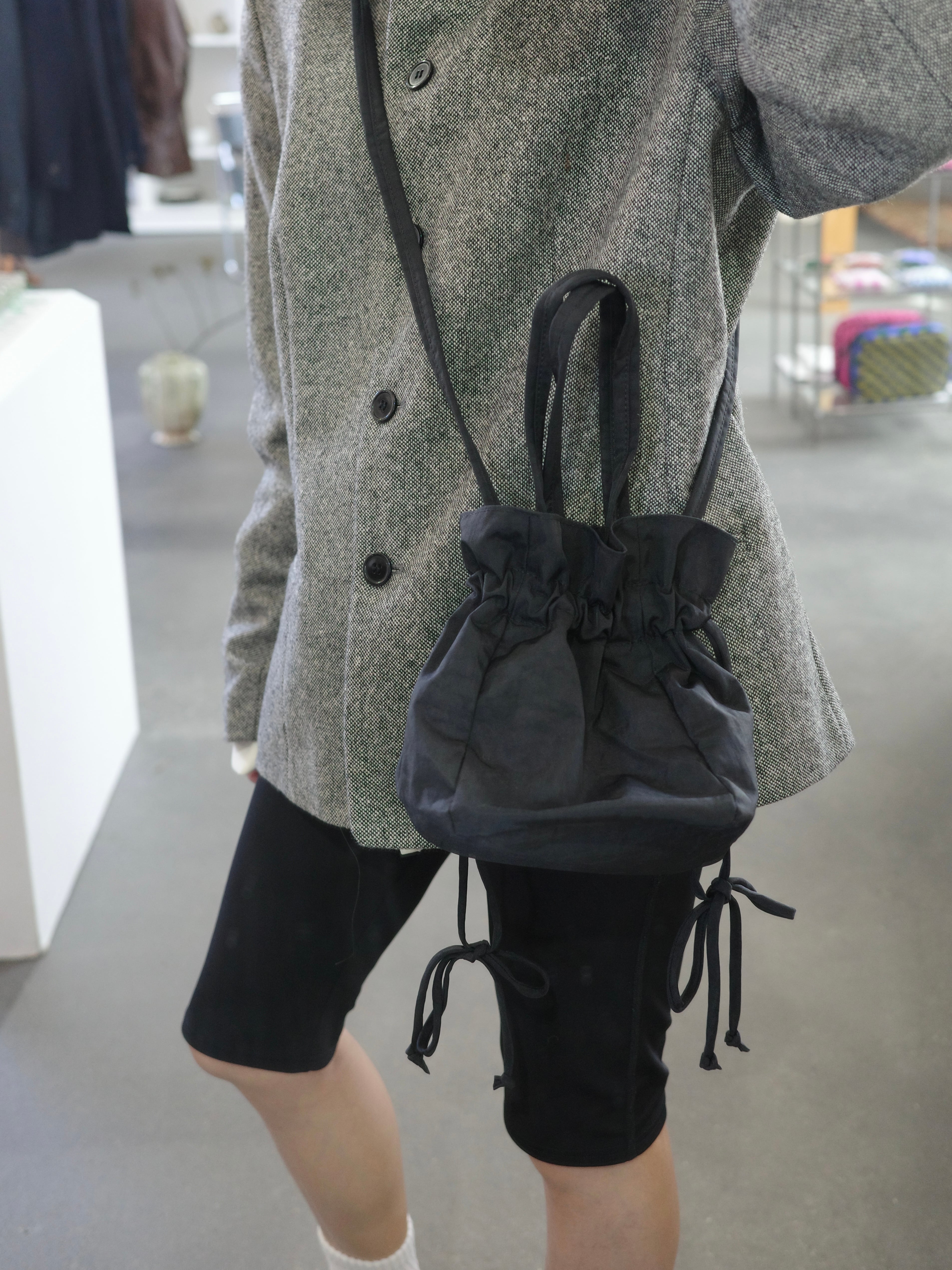 セール 新品未使用 baggu Nylon Drawstring Bag ブラック 【公式通販】