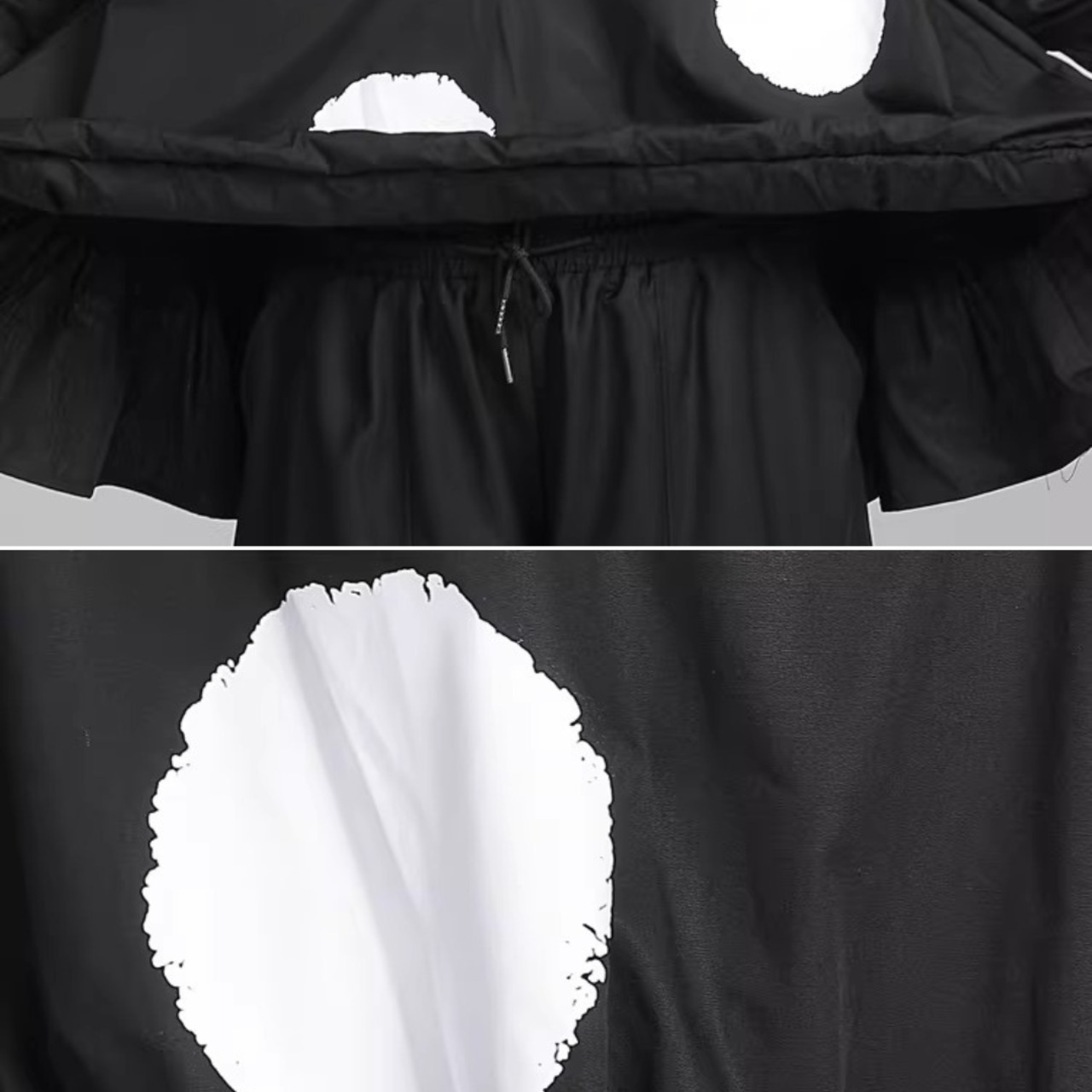 Dot Drawstring Hem Top / ドット ドローストリング ヘム トップス