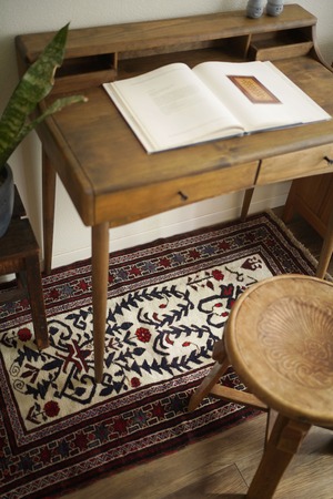 【906】Vintage Afghan Barjasta rug 1990's