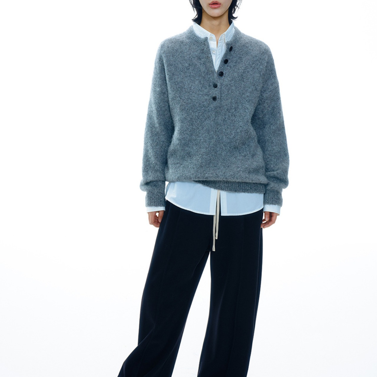 Button Front Knit tops 【5color】 T4122