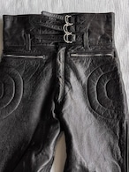 "Vintage" Waist Belt Gimmick Leather Pants