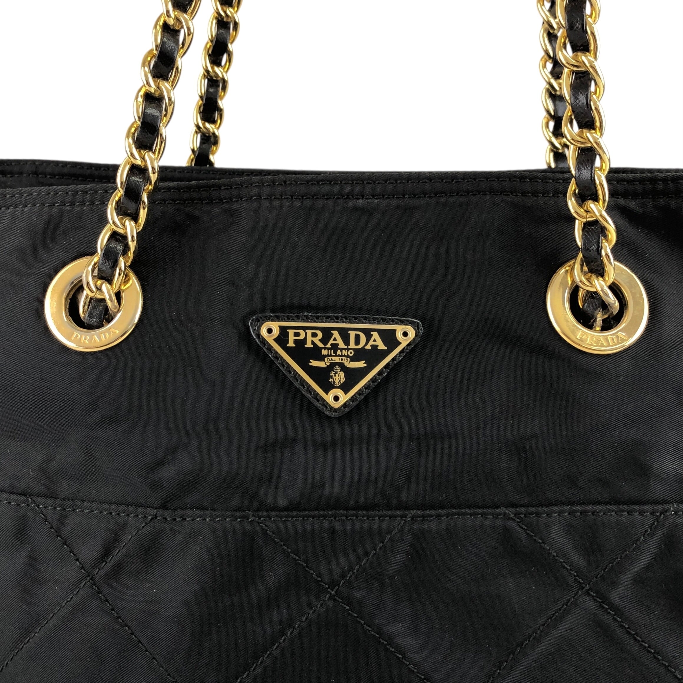 PRADA プラダ ショルダーバッグ ブラック トライアングルロゴ ナイロン