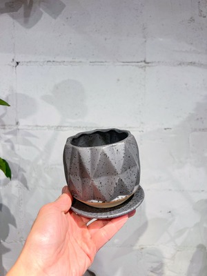 ダイヤカットの植木鉢　3号