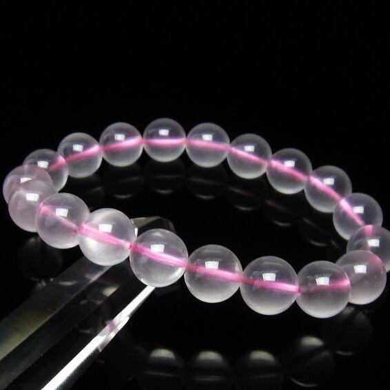 ミルキークォーツ ピンク ブレスレット 11mm [M便 1/10] 111-2595