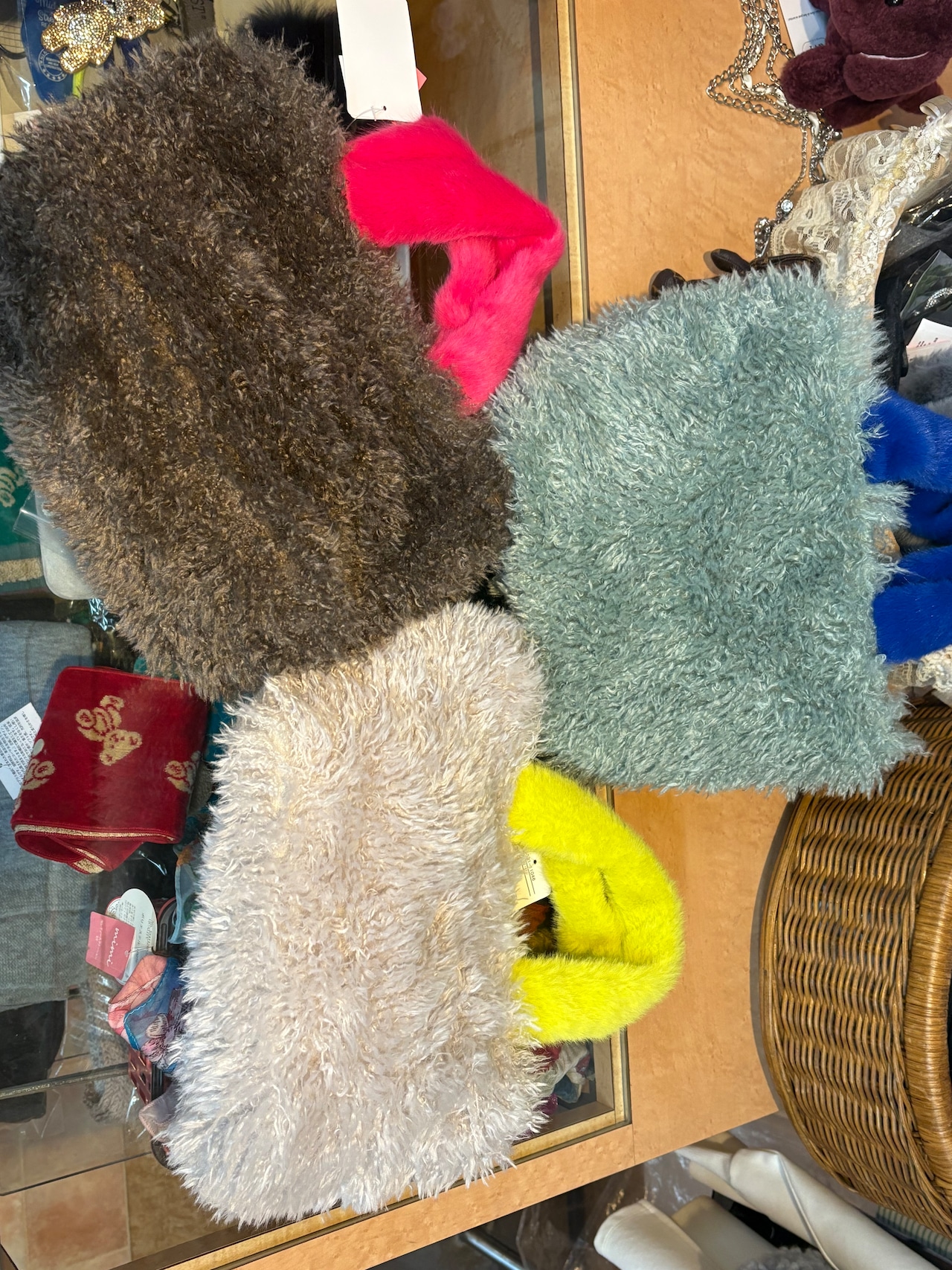 クー バイカラーボアバッグ 2553111046