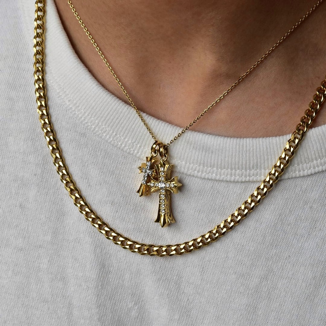 【スワロフスキー使用】Hawaiian cross necklace 【gold】 | ✯Lucliss Jewelry✯ powered by  BASE