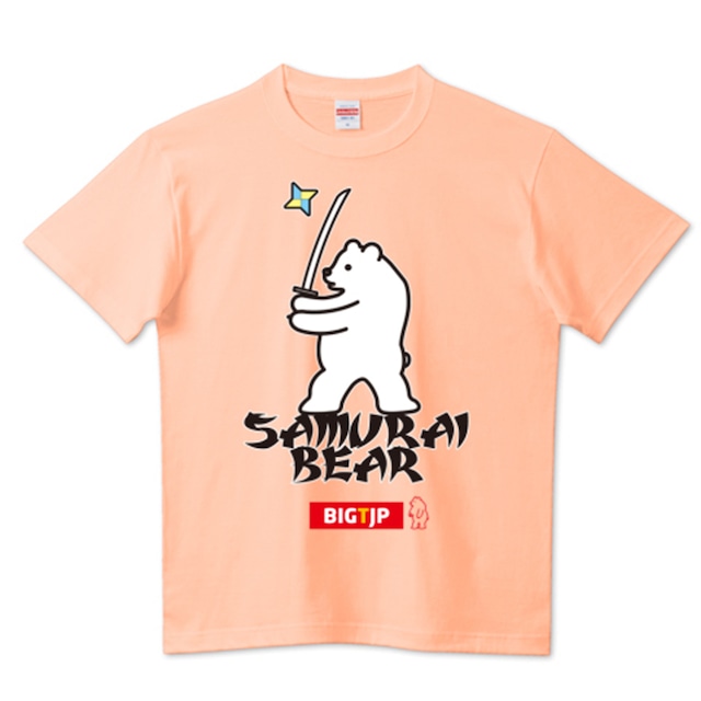 ＜30%OFF XLサイズ1点＞SAMURAI BEAR Tシャツ　アプリコット