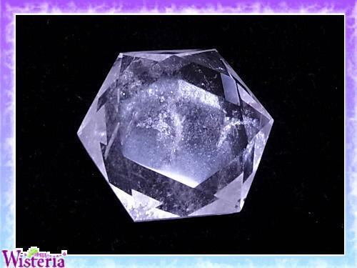 水晶　六芒星（hexagram）　直径55mm×厚み20mm