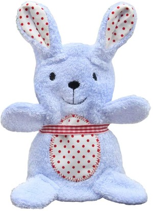 くるくる巻いたらぬいぐるみ 広げるとウォッシュタオル 広げたサイズ34×35cm ブルー うさぎ 究極のふわふわ感と肌触りの 今治タオル コットン100％ お子様に安心 洗濯し易い 日本製 エンプレットベール