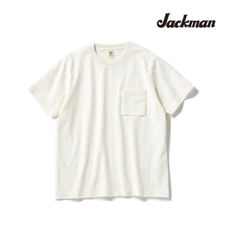 jackman ジャックマン Dotsume Rib T-Shirt ドツメリブTEE Off White