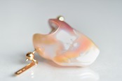 【monaka】 Freshwater baroque pearl earrings - 淡水パロックパール
