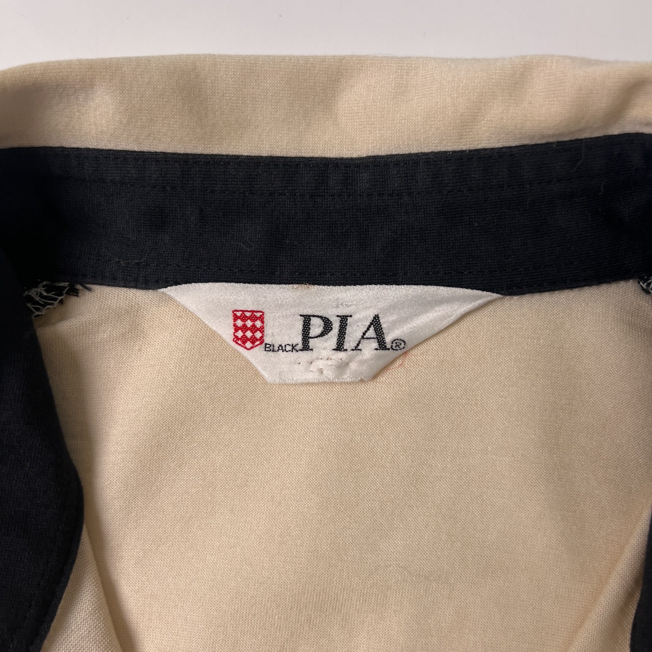 BLACK PIA ブラックピア コットン 半袖ポロシャツ L/ベージュ/ビンテージ