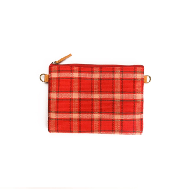 Flat Pouch / Red × Beige : 2110100200403