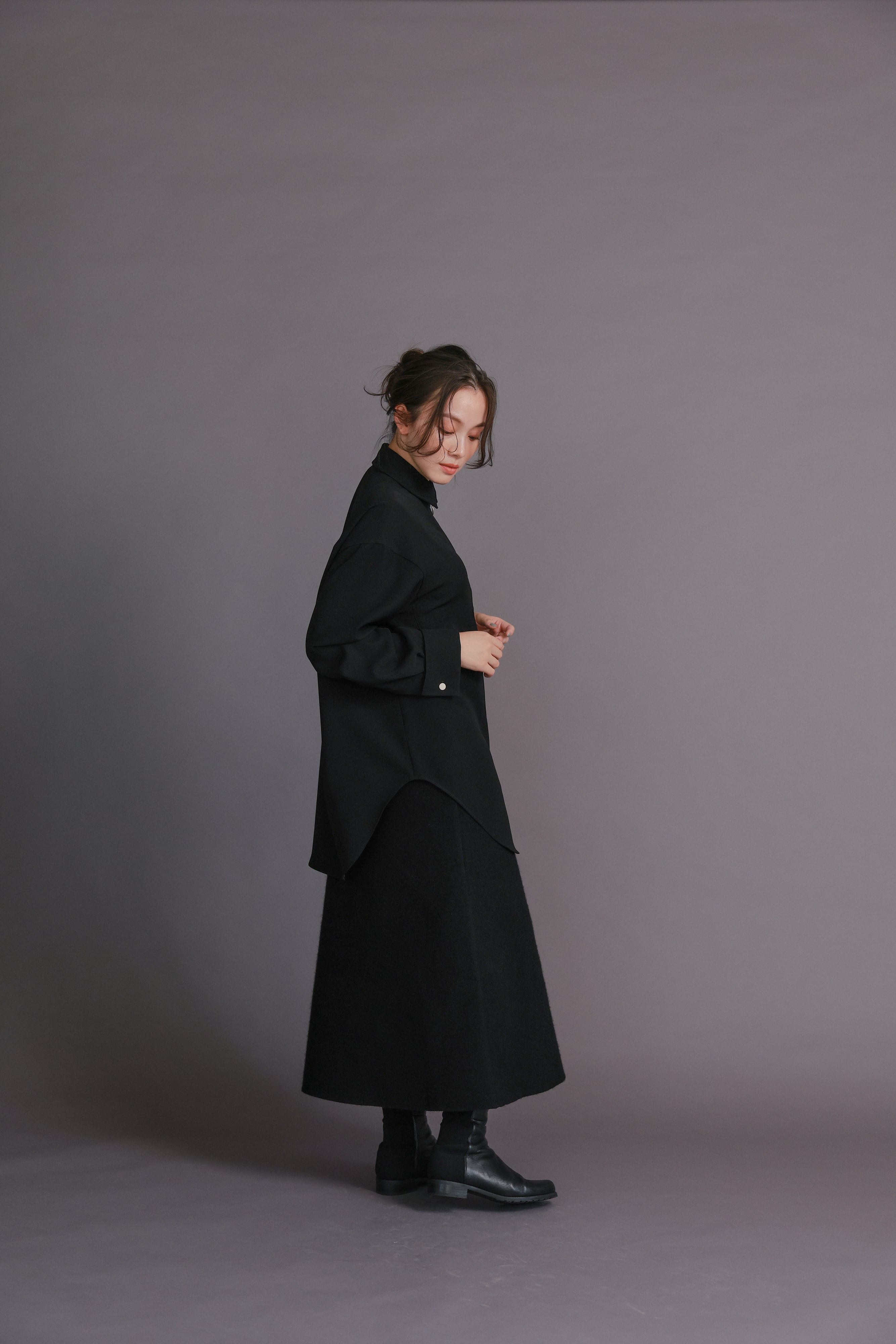 HARF-ZIP OVERSHIRT | TWILL