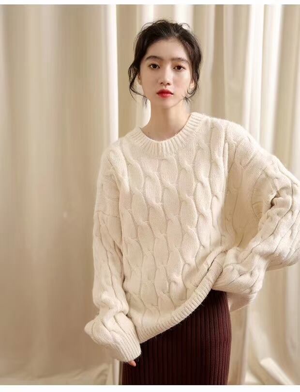 クルーネックニットトップス　AJ1079-8030