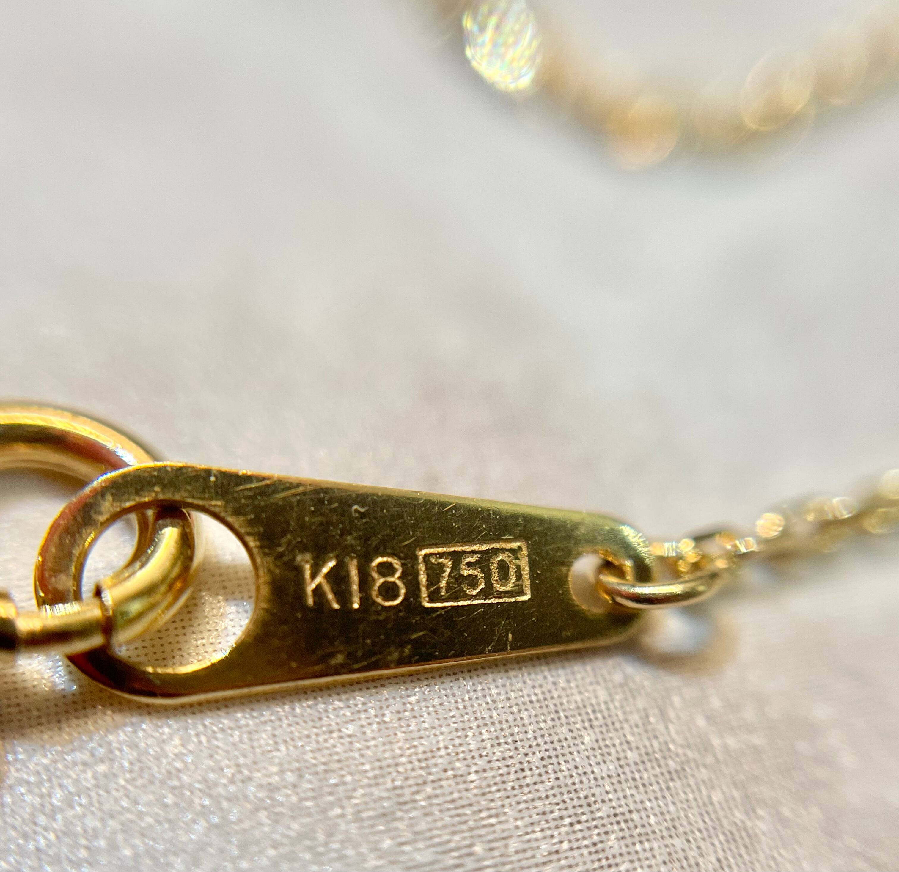 ジュエリーマキ◇K18YG*0.12ct*42㎝*一粒ダイヤモンドネックレス* | Me