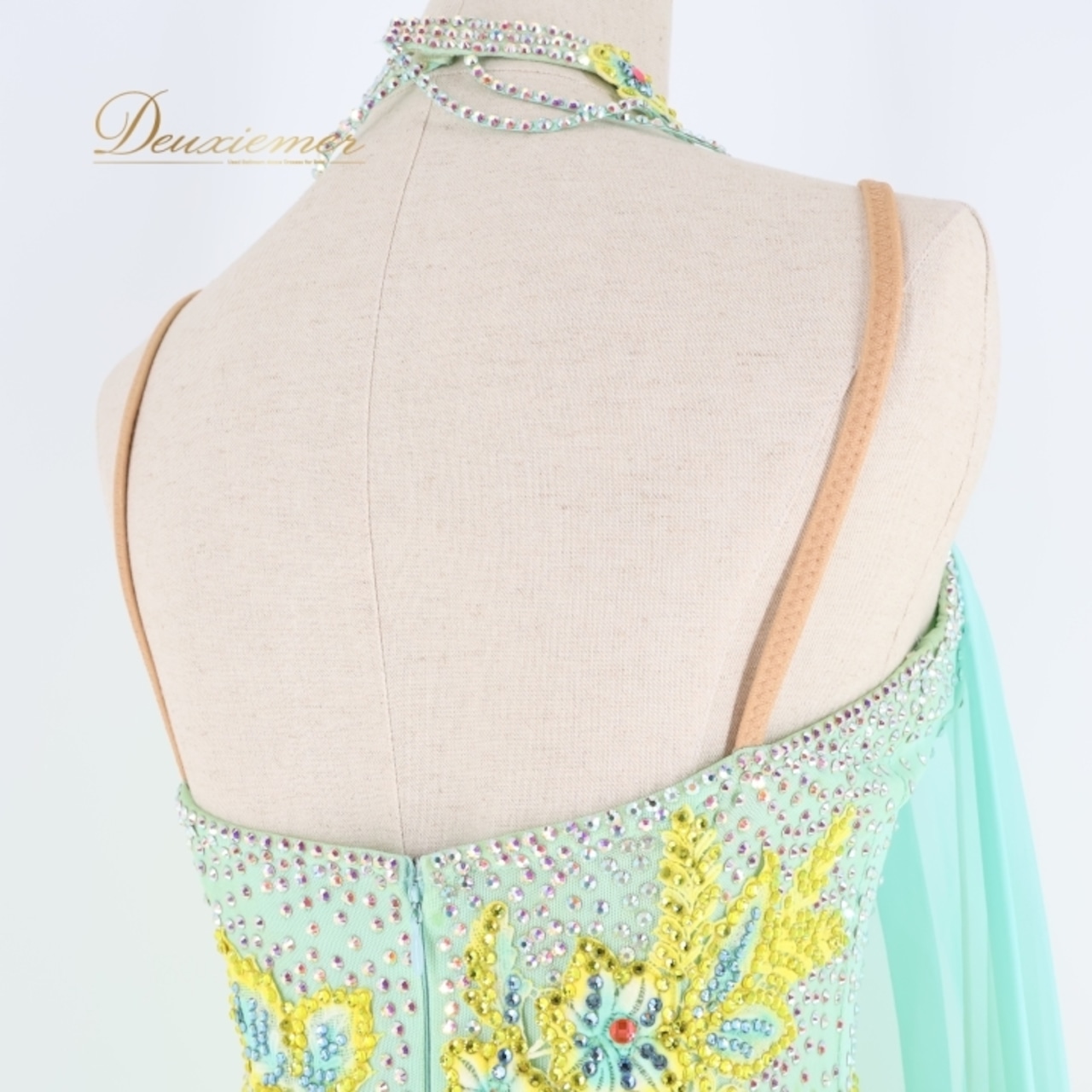 社交ダンス 衣装 白樺ドレス スタンダード ドレス ワンピース 黄色 水色 パステル デモ 競技 明るい イエロー系 ブルー系 パーティ 発表会 フロート レース パーティードレス イベント用 ドレスアップ おしゃれ 女性用 ふんわり エレガント パフォーマンス衣装 競技用ドレス 明るい色合い 競技会