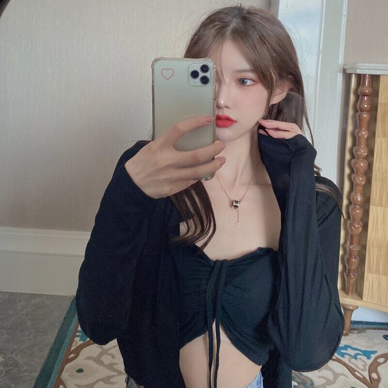 サマーショートレッドトップス ストリート 夏物 ガールズファッション88262458086