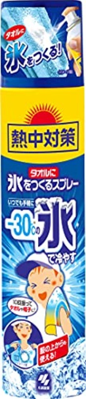 熱中対策 タオルに氷をつくるスプレー -30℃の氷で冷やす 冷却スプレー 1個 小林製薬