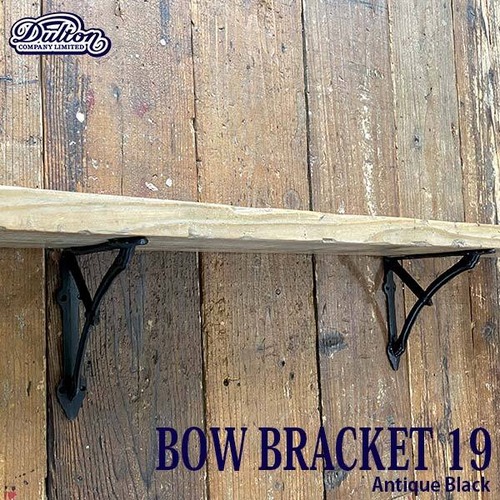 BOW BRACKET 19 ANTIQUE BLACK SET OF 2 ボウ ブラケット 19 2個セット 棚受け アイアン アンティーク加工 ダルトン DULTON