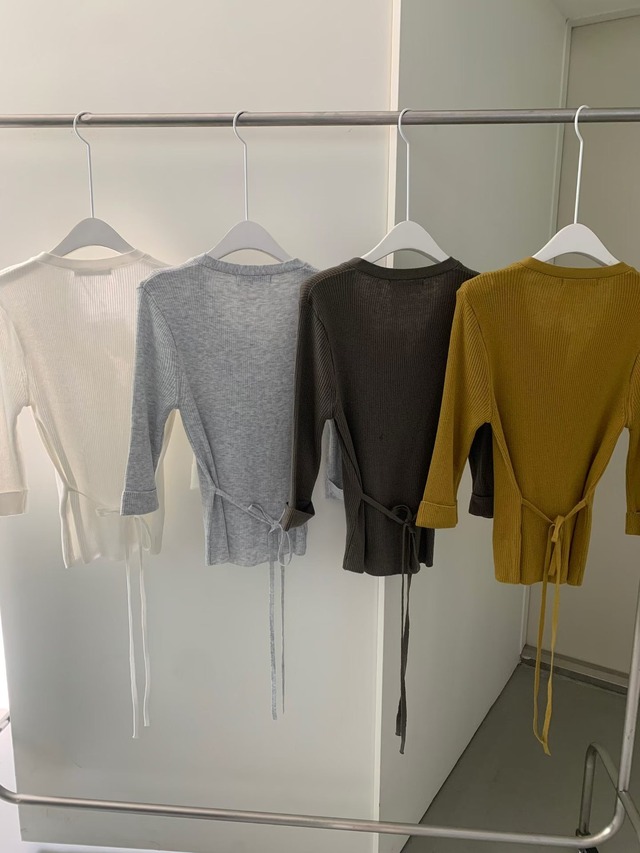 (予約) poster / Leciel rib cardigan 4color