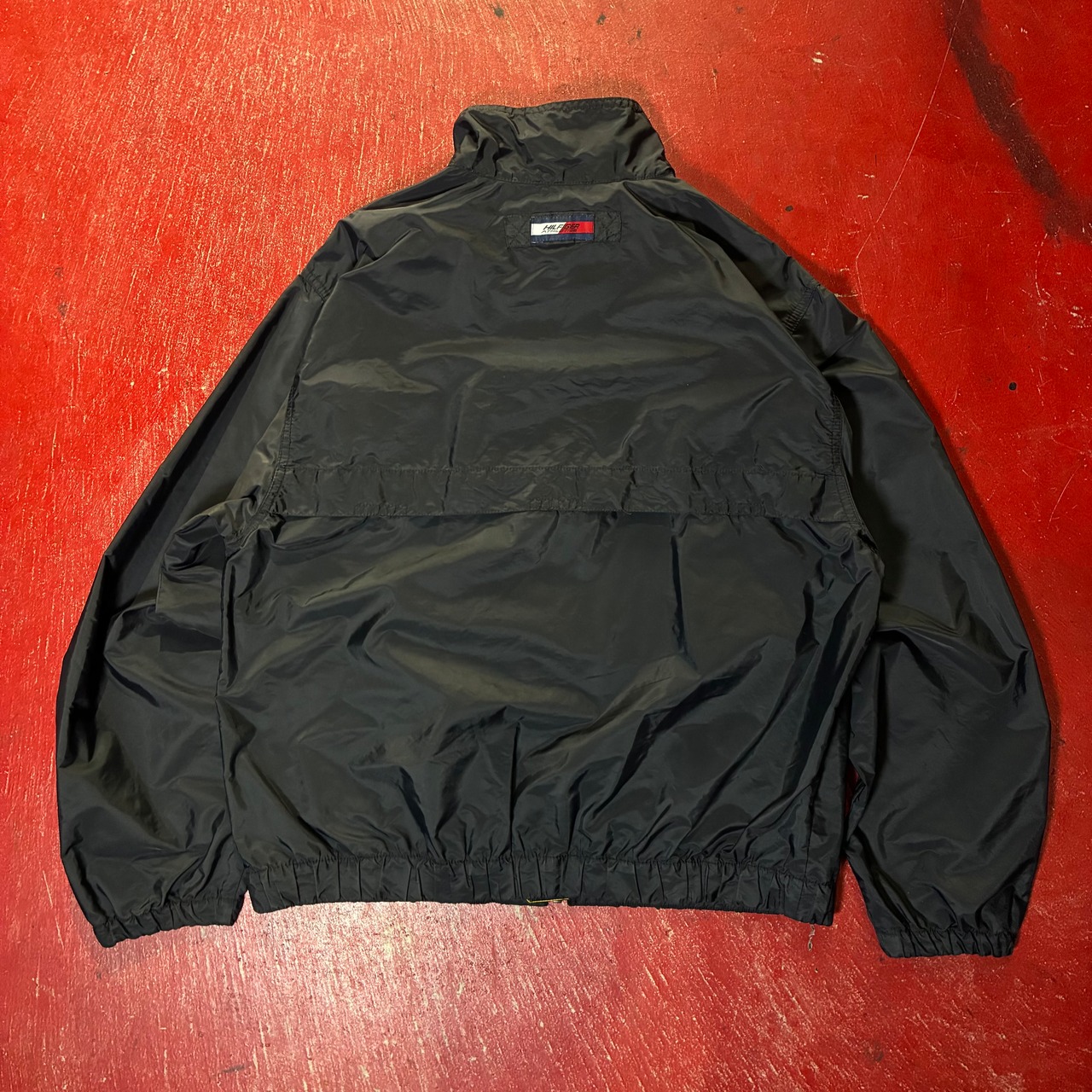 90s TOMMY HILFIGER ATHLETICS ナイロンジャケット 黒黄色 トミー