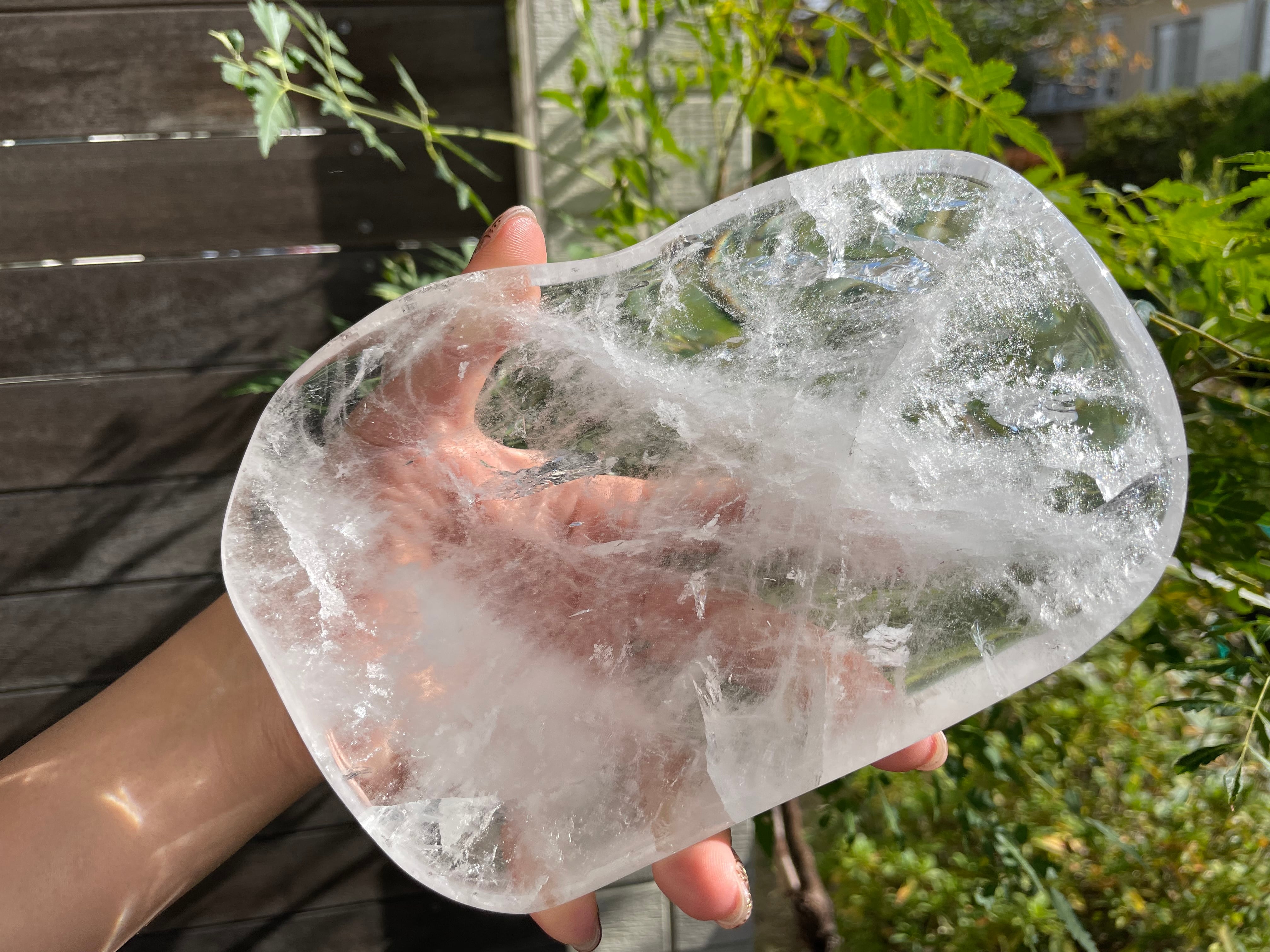 クリスタル bowl (D)780g　虹入り