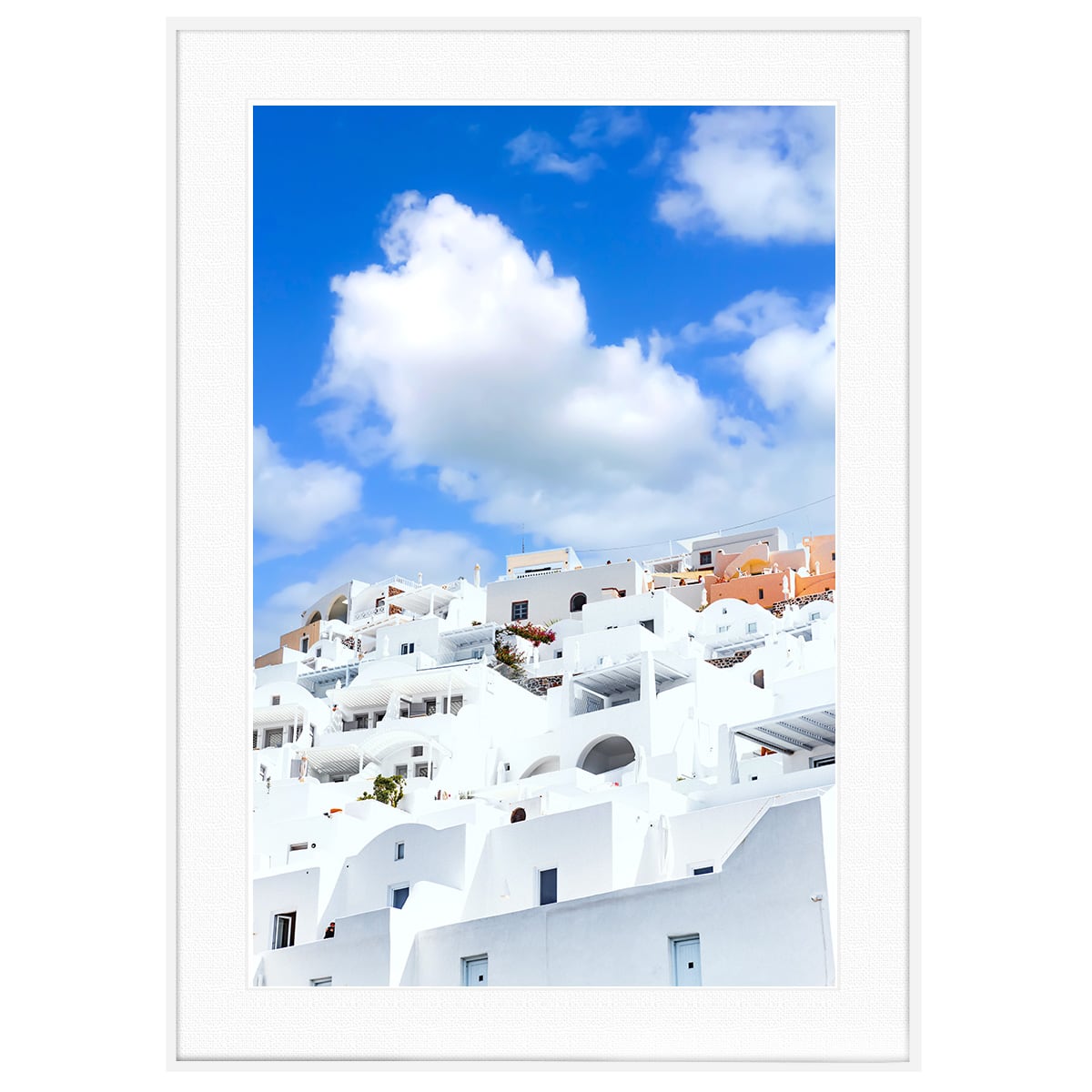 ギリシャ 風景写真 サントリーニ島 インテリアアート額装 AS0365