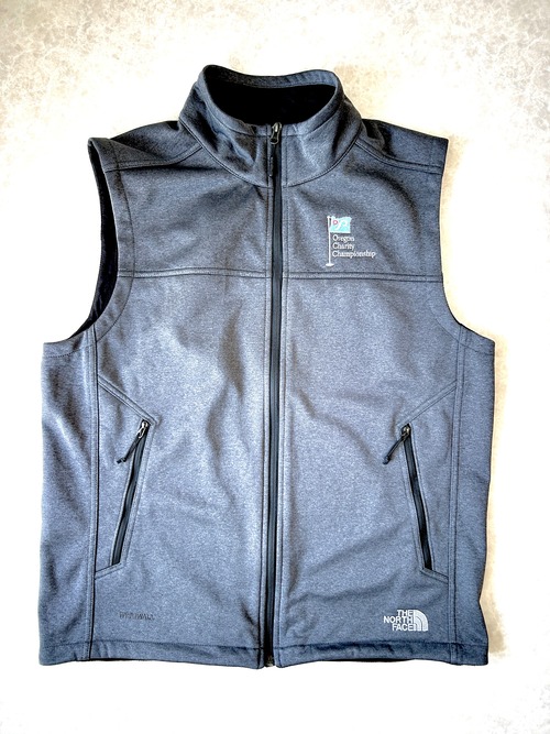 US規格 THE NORTH FACE WINDWALL ソフトシェルベスト L チャコールグレー ノースフェイス 裏フリース 企業刺繍