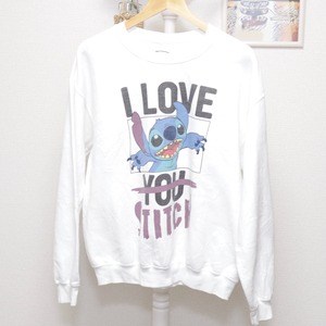 Character Front Print Sweat Shirt White